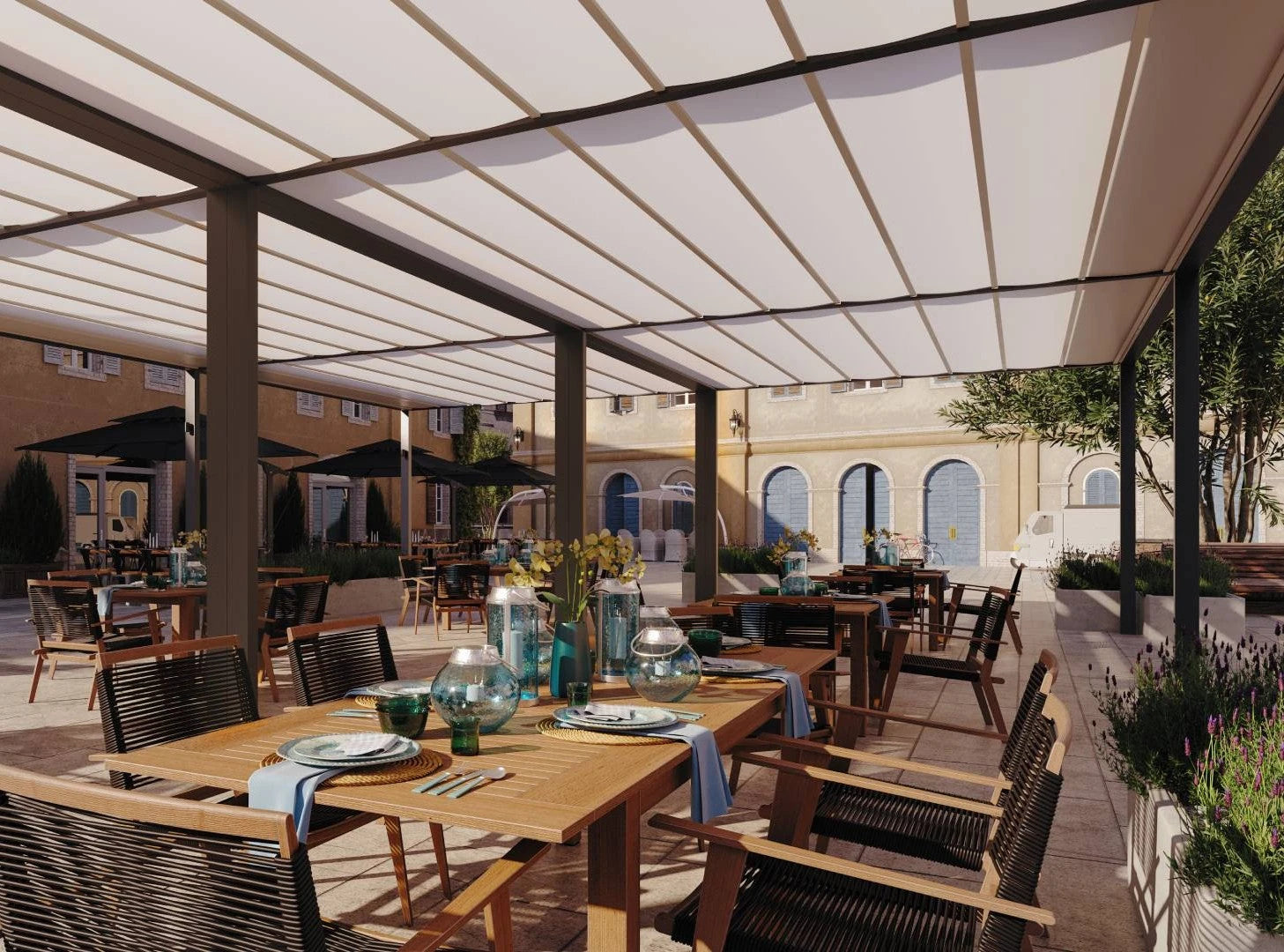 Gewerbe Überdachung