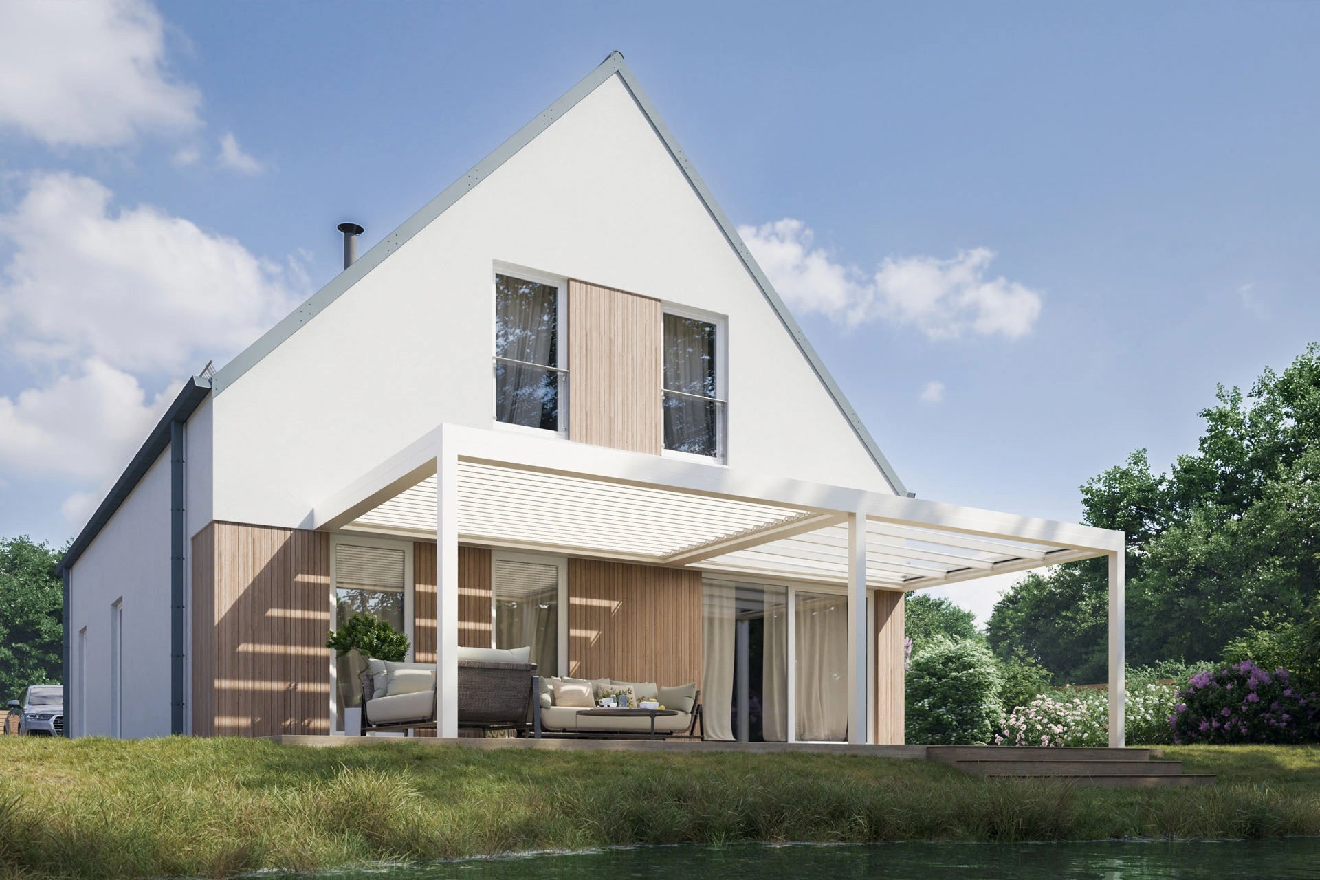 Fix Terrassenüberdachung mit Polycarbonatdach