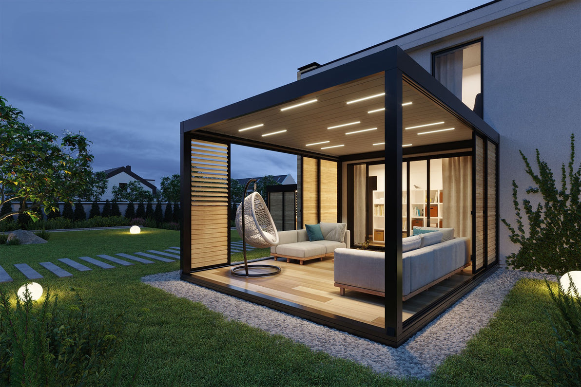 Essential Lamellendach aus Vollaluminium