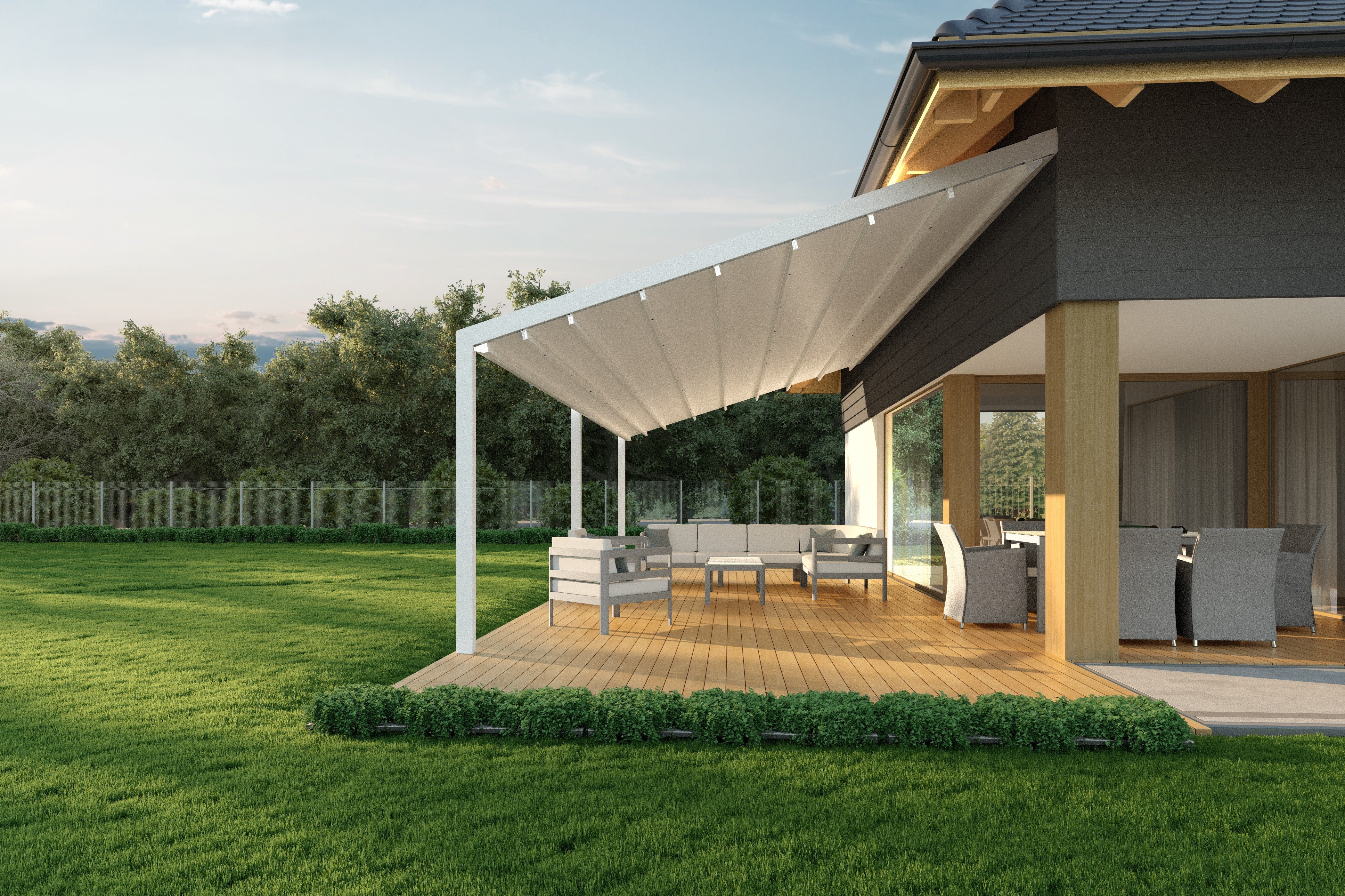 Light Überdachung aus Aluminium