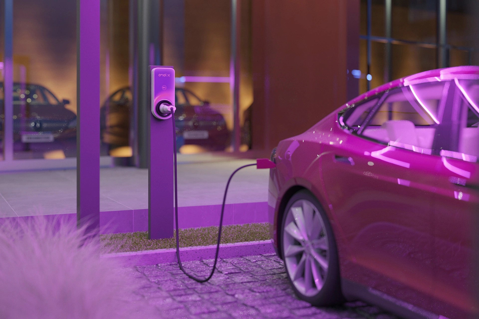 SolarCarport mit E-Ladestation Garagenvordach