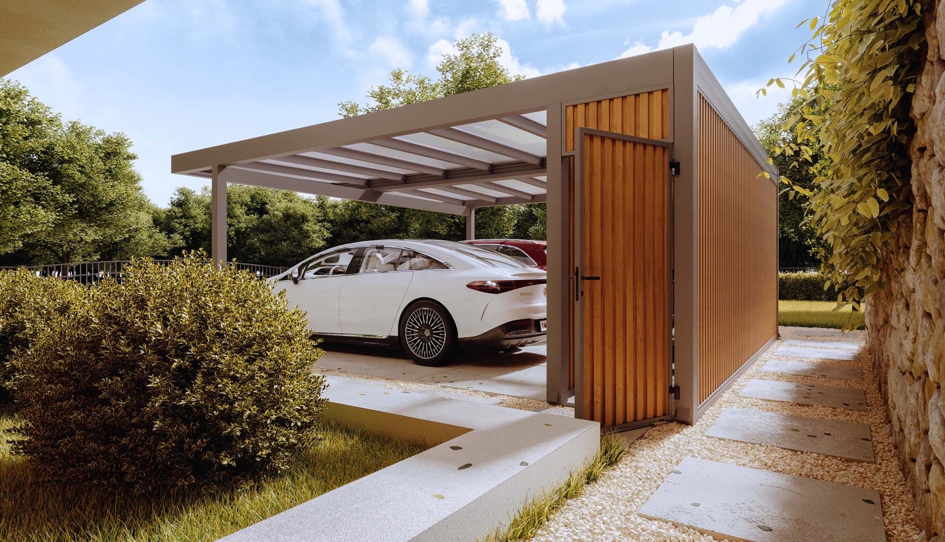 ModernLine Carport Zeitloses Garagenvordach
